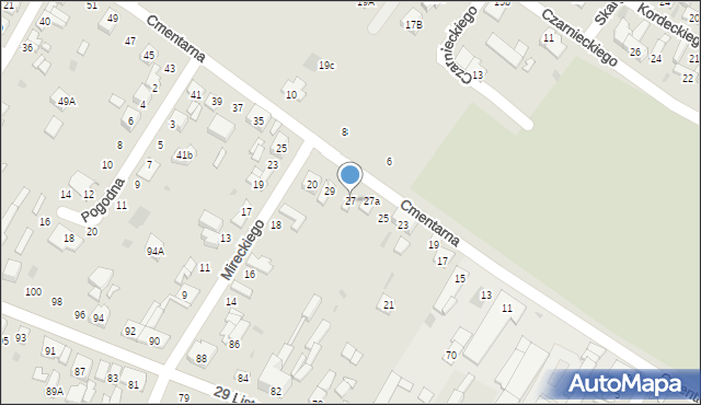 Kutno, Cmentarna, 27, mapa Kutno