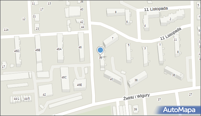 Łapy, Cmentarna, 35, mapa Łapy