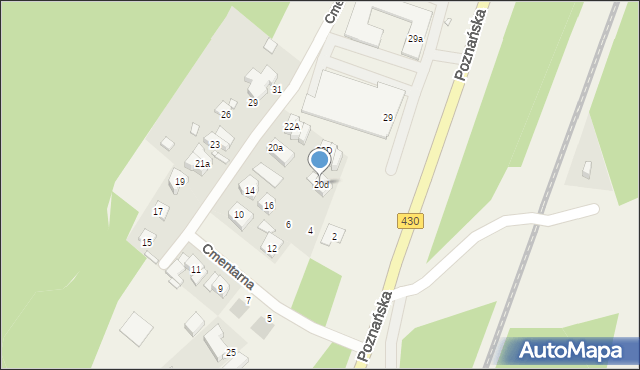 Łęczyca, Cmentarna, 20d, mapa Łęczyca