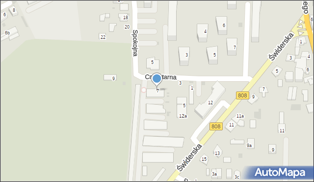 Łuków, Cmentarna, 7, mapa Łuków