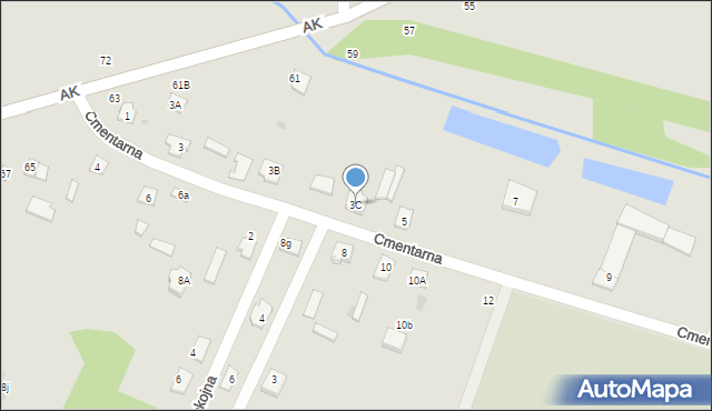 Maków Mazowiecki, Cmentarna, 3C, mapa Maków Mazowiecki