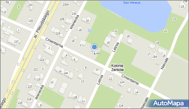 Marki, Cmentarna, 5, mapa Marki