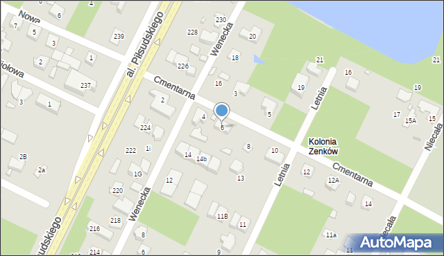 Marki, Cmentarna, 6, mapa Marki