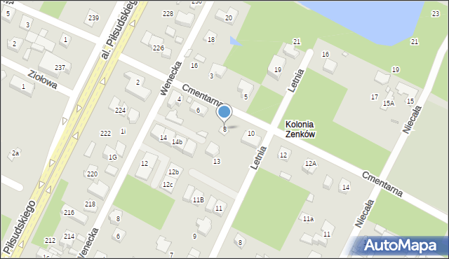 Marki, Cmentarna, 8, mapa Marki