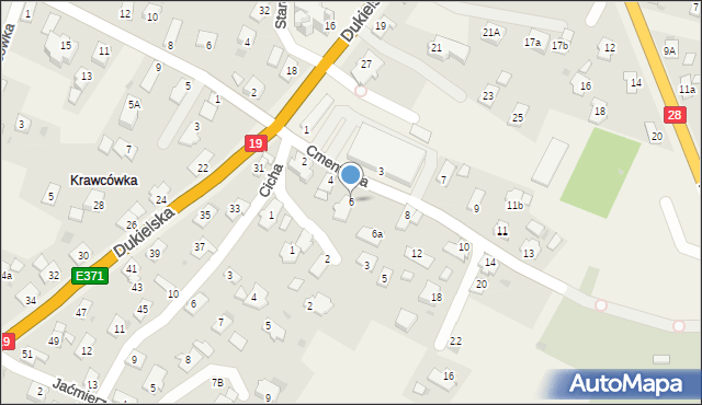 Miejsce Piastowe, Cmentarna, 6, mapa Miejsce Piastowe