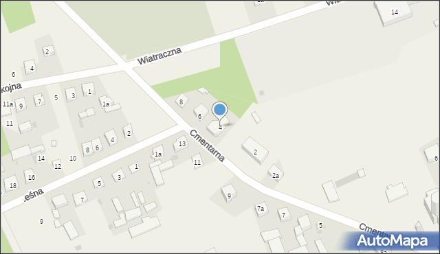 Mokobody, Cmentarna, 4, mapa Mokobody