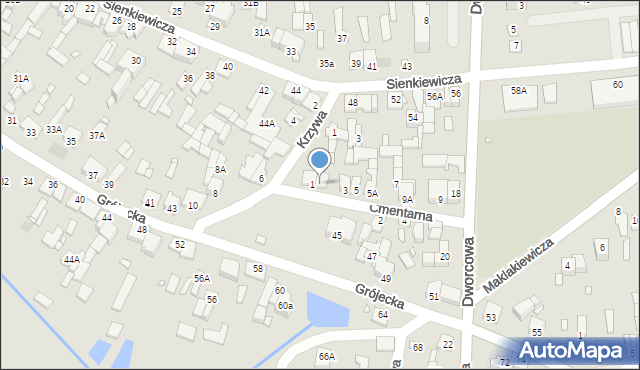 Mszczonów, Cmentarna, 1B, mapa Mszczonów