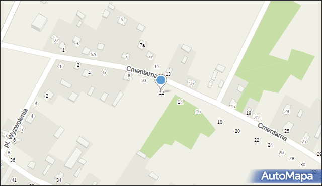 Niemirów, Cmentarna, 12, mapa Niemirów