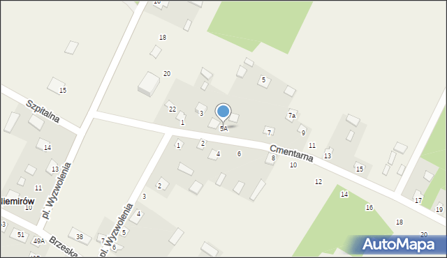 Niemirów, Cmentarna, 5A, mapa Niemirów