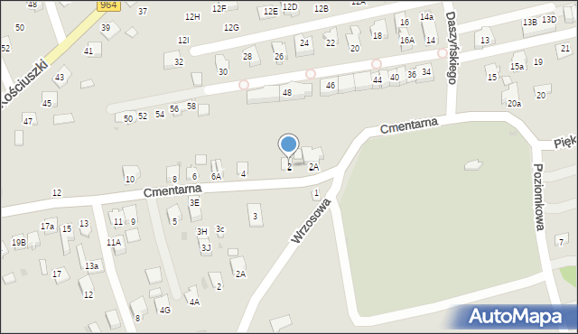 Niepołomice, Cmentarna, 2, mapa Niepołomice