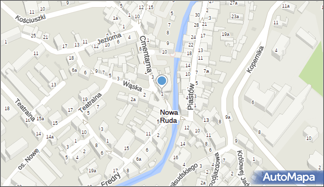 Nowa Ruda, Cmentarna, 1, mapa Nowa Ruda