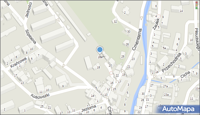 Nowa Ruda, Cmentarna, 18a, mapa Nowa Ruda