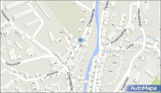 Nowa Ruda, Cmentarna, 19, mapa Nowa Ruda