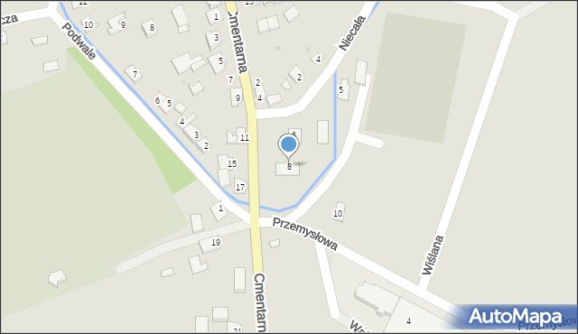 Nowe Brzesko, Cmentarna, 8, mapa Nowe Brzesko