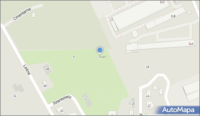 Olecko, Cmentarna, 7, mapa Olecko