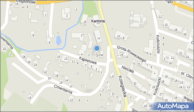 Opatów, Cmentarna, 2, mapa Opatów