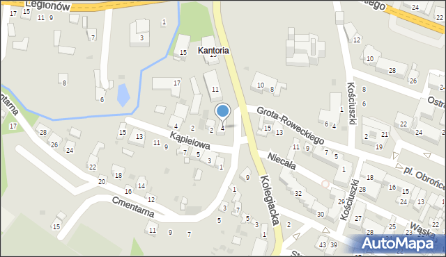 Opatów, Cmentarna, 4, mapa Opatów