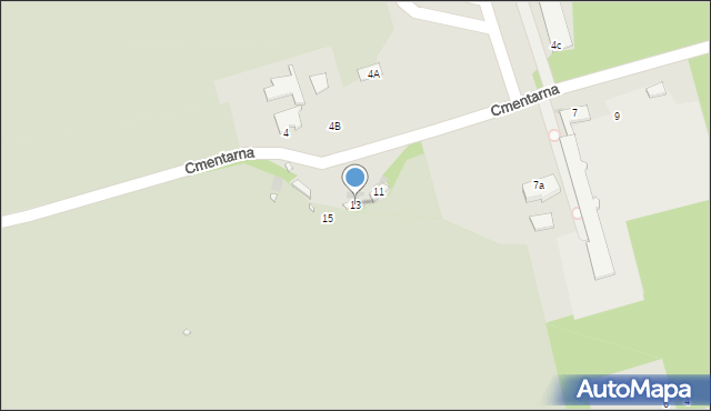 Opole, Cmentarna, 13, mapa Opola