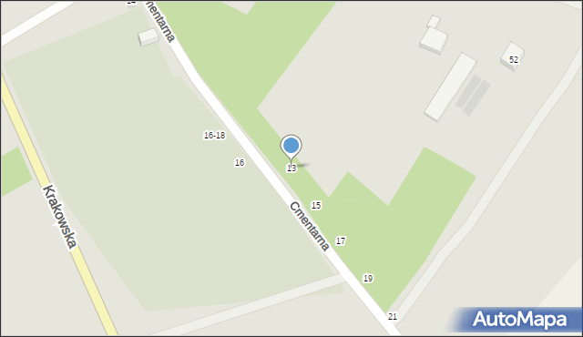 Przedbórz, Cmentarna, 13, mapa Przedbórz