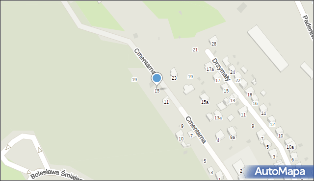 Przemyśl, Cmentarna, 15, mapa Przemyśla