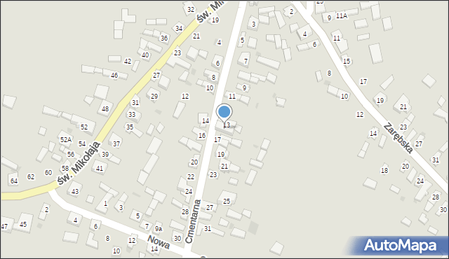 Przyrów, Cmentarna, 15, mapa Przyrów