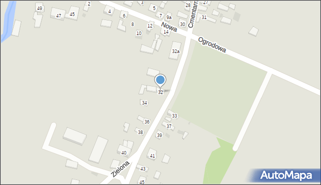 Przyrów, Cmentarna, 32, mapa Przyrów