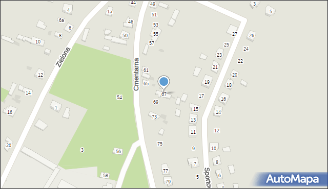 Przyrów, Cmentarna, 67, mapa Przyrów