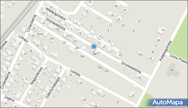 Radzionków, Cmentarna, 22g, mapa Radzionków