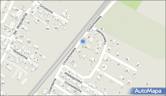 Radzionków, Cmentarna, 34, mapa Radzionków