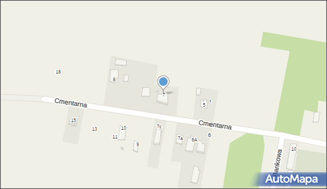 Rędziny, Cmentarna, 7, mapa Rędziny