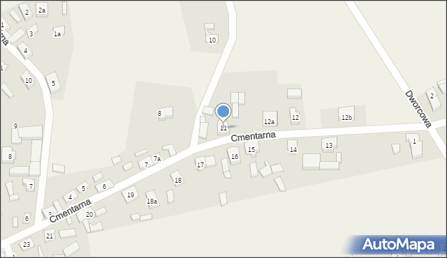 Rosko, Cmentarna, 11, mapa Rosko