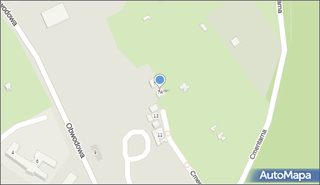 Siemianowice Śląskie, Cmentarna, 7A, mapa Siemianowice Śląskie
