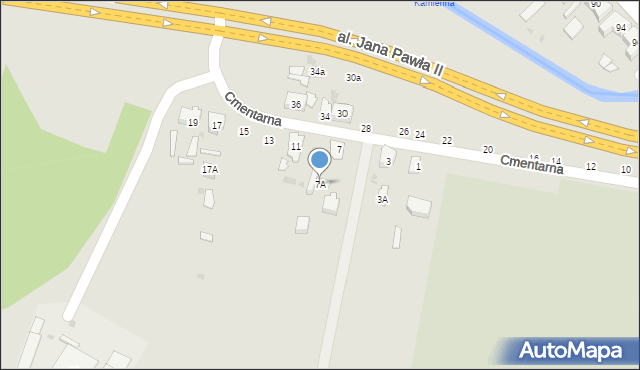 Skarżysko-Kamienna, Cmentarna, 7A, mapa Skarżysko-Kamienna