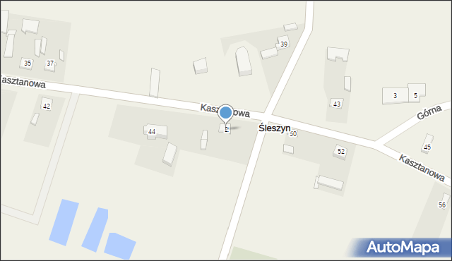 Śleszyn, Cmentarna, 2, mapa Śleszyn