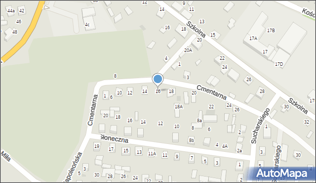 Sochocin, Cmentarna, 16, mapa Sochocin