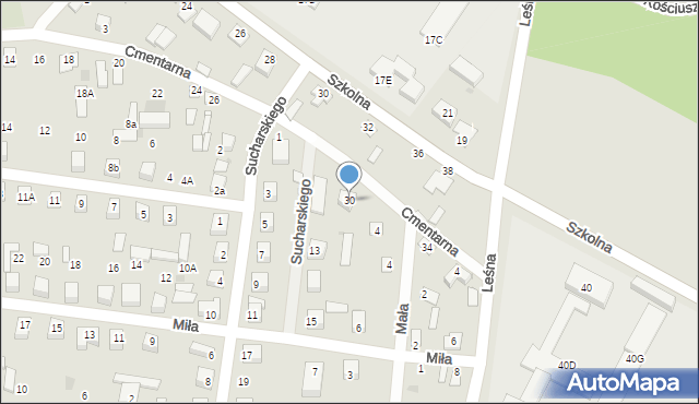 Sochocin, Cmentarna, 30, mapa Sochocin