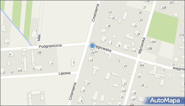 Stanisławów, Cmentarna, 14, mapa Stanisławów