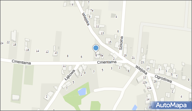 Steblów, Cmentarna, 4, mapa Steblów