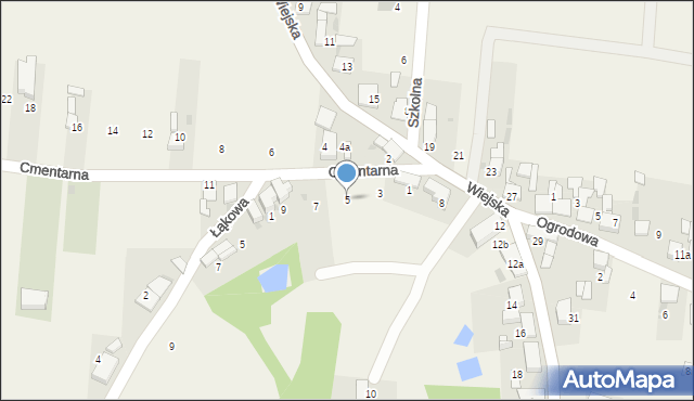 Steblów, Cmentarna, 5, mapa Steblów