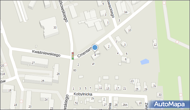 Swarzędz, Cmentarna, 4, mapa Swarzędz