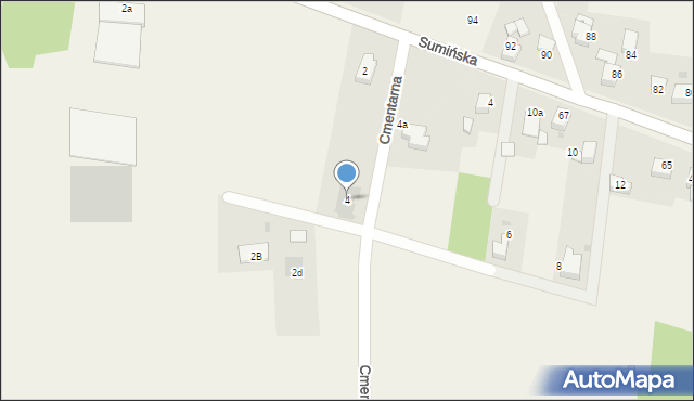 Szczerbice, Cmentarna, 4, mapa Szczerbice