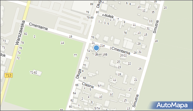 Tomaszów Mazowiecki, Cmentarna, 16A, mapa Tomaszów Mazowiecki