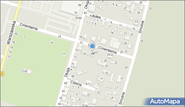 Tomaszów Mazowiecki, Cmentarna, 16B, mapa Tomaszów Mazowiecki
