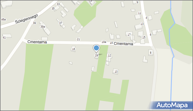 Tuszyn, Cmentarna, 14, mapa Tuszyn