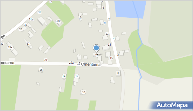 Tuszyn, Cmentarna, 17, mapa Tuszyn