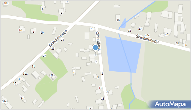 Tuszyn, Cmentarna, 3, mapa Tuszyn