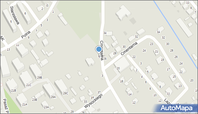 Warka, Cmentarna, 5, mapa Warka