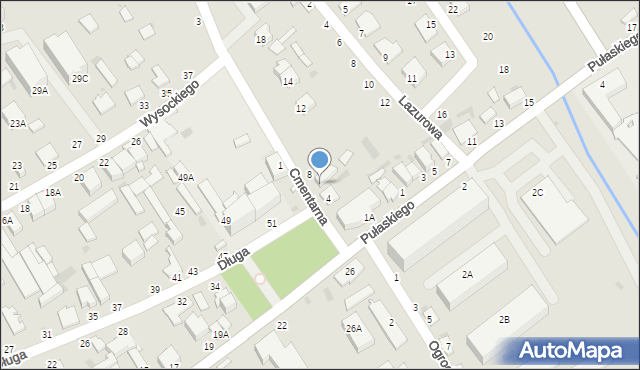 Warka, Cmentarna, 6, mapa Warka