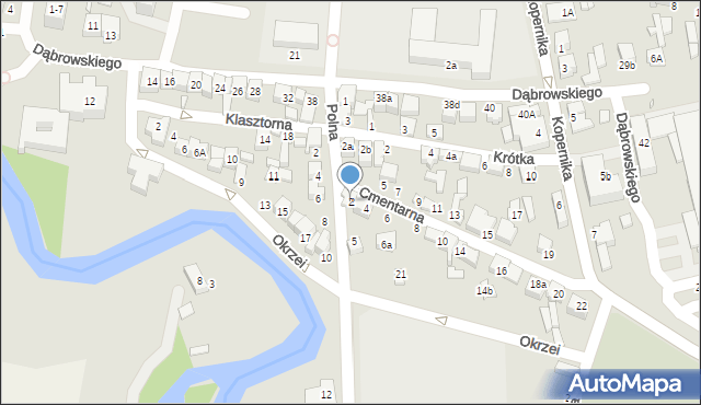 Wieruszów, Cmentarna, 2, mapa Wieruszów