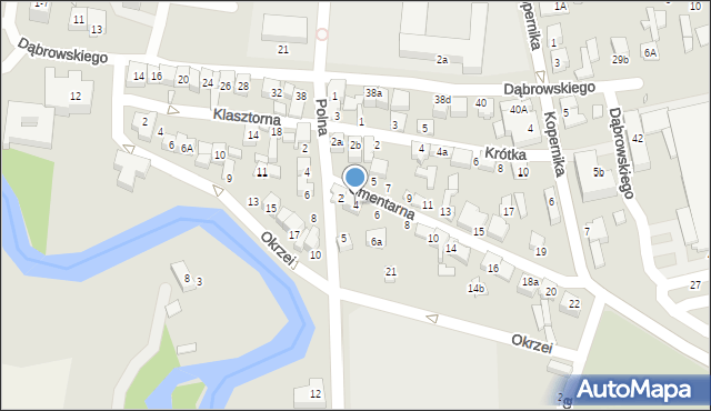 Wieruszów, Cmentarna, 4, mapa Wieruszów